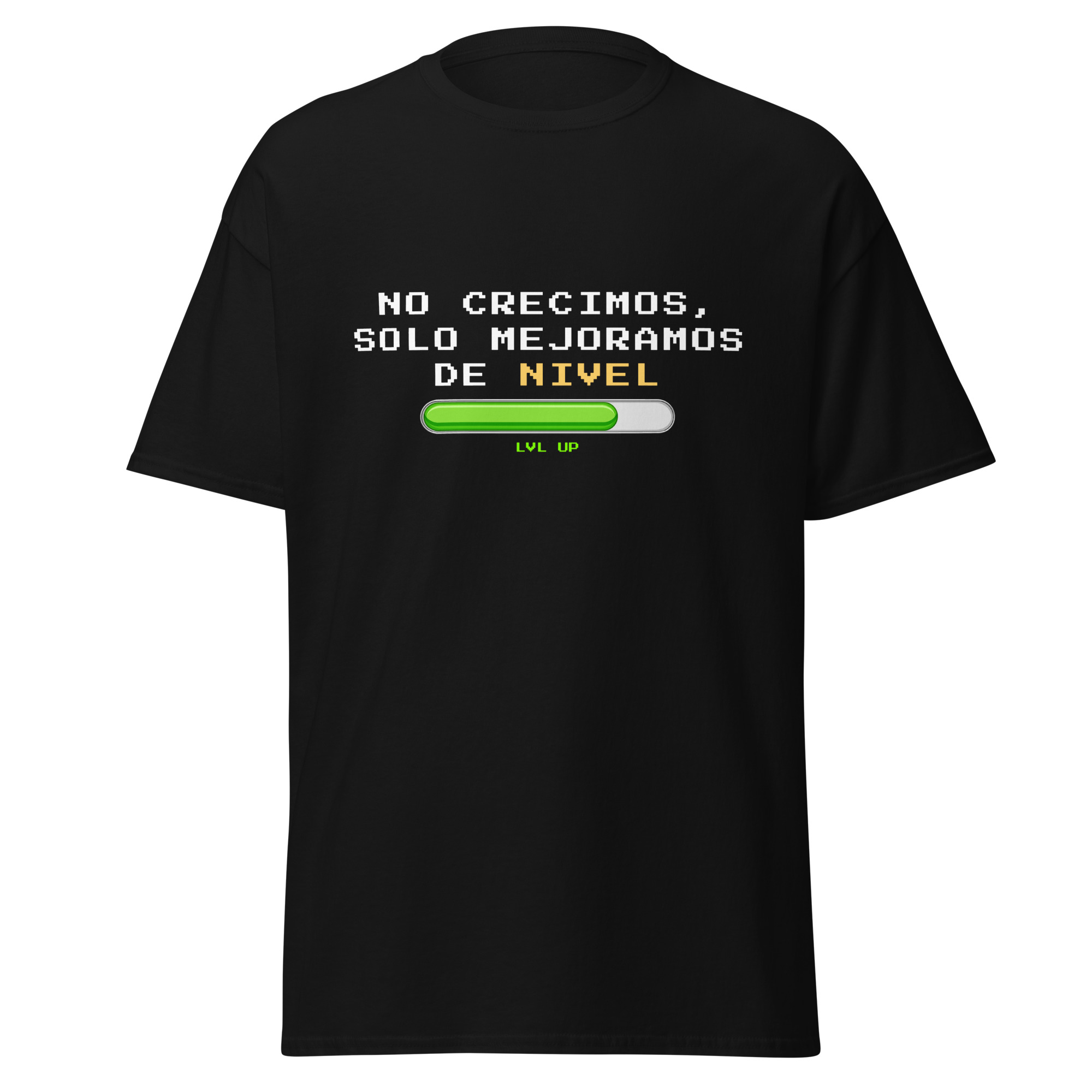 Camiseta Gamer Unisex – No Crecimos, Solo Mejoramos de Nivel